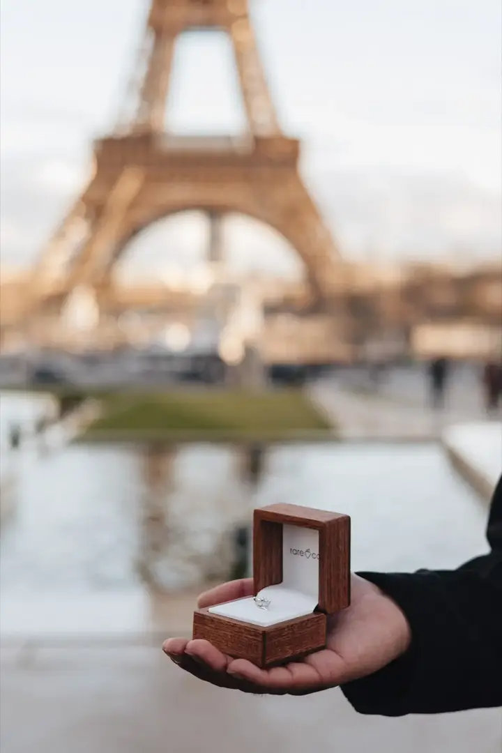 Engagement ring box Eiffel Tower Paris proposal